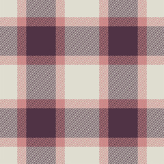 Plaid seamless pattern. Check fabric texture. Vector textile print.