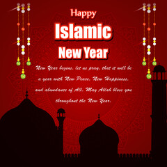 Vector illustration for Islamic New Year greeting