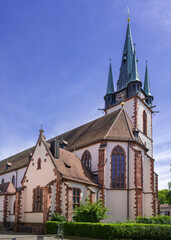 Fototapeta na wymiar View of Durlach‘s Saint Peter and Paul church. Karlsruhe, Baden-Wuerttemberg, Germany, Europe