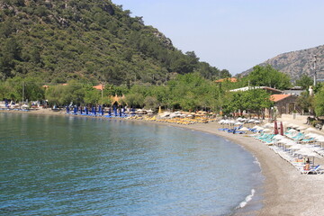Seaside beach in the nature