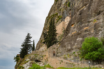 Lady of the Rocks (Virgin of the Rock, Panagia tou Vrahou) abandoned Monastery in Nemea, Greece