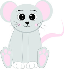 cute mouse animal vector illustration cartoon