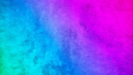 Purple blue green abstract background. Gradient.Toned colorful concrete wall texture. Magenta teal...