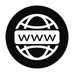 Web icon. WWW sign. 