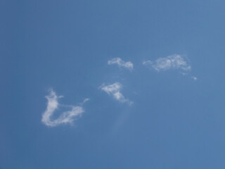 Photo of the sky with a cloud on a sunny summer day