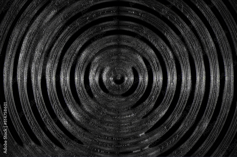 Poster black and white spiral. abstract neon dark background. backgrounds with future code. stylish web ima