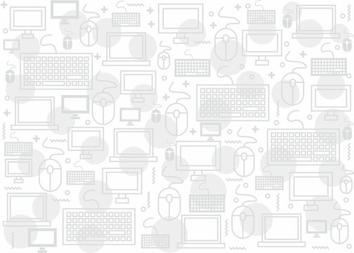 Computer and device pattern or background design Stock Vector | Adobe Stock