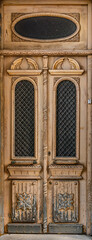 Fototapeta na wymiar door wooden old painted isolated