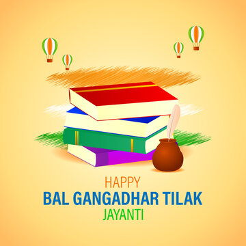 Vector Illustration For Bal Gangadhar Tilak Jayanti