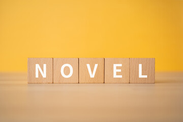 小説のイメージ｜「NOVEL」と書かれたブロック