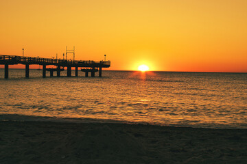 sunset on the beach