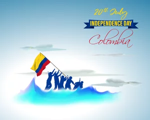 Fototapeten Vector illustration for Colombia Independence Day © NAVIN