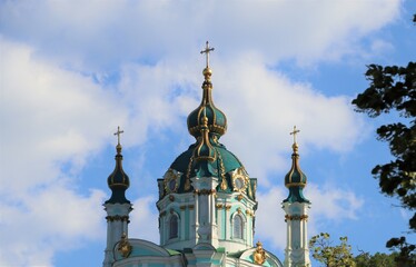 Andrew's Church. Religion and culture. Sights of Kyiv, Ukraine.