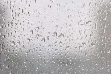 Water drops on glass window