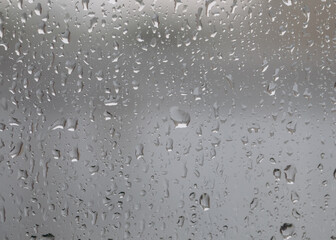 Water drops on glass window