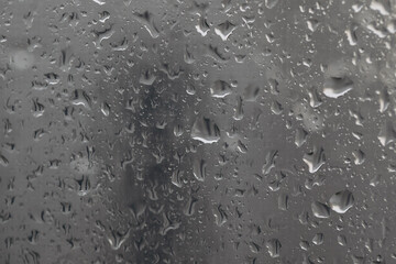 Water drops on glass window