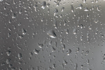 Water drops on glass window