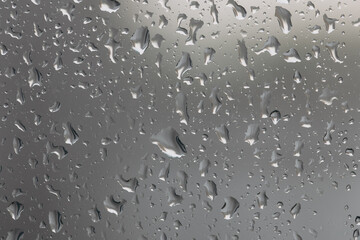Water drops on glass window