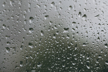 Water drops on glass window