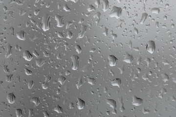 Water drops on glass window