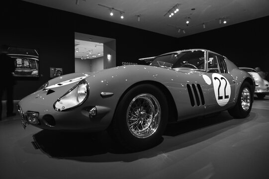 Ferrari 250 GTO in a museum. 