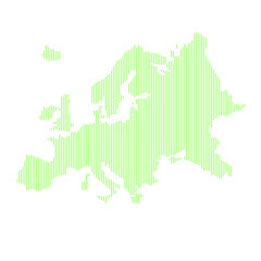 Map of Europe. An abstract map of Europe.