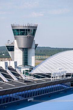 Air traffic control tower at the Helsinki Airport, operated by Finavia
