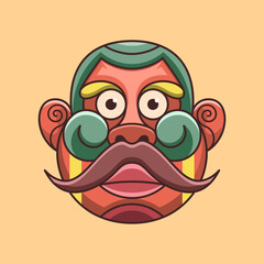 man head cartoon logo vector illustration