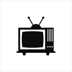 Classic Television Icon isolated sign symbol in vector.