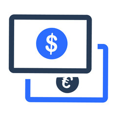 Cash, currency, dollar, euro, exchange, money icon
