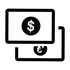 Cash, currency, dollar, euro, exchange, money icon
