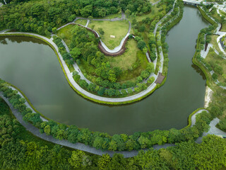 Aerial view of landscape in Shenzhen city,China