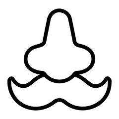 moustache line icon