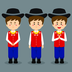 Sweden Character with Various Expression