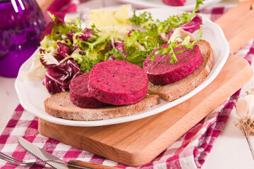 Fototapeta premium Beetroot veggie burger.