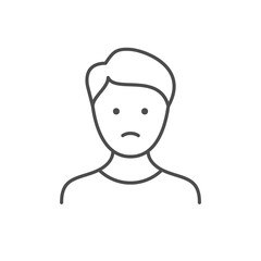Upset person line outline icon