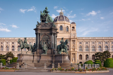 Fototapeta na wymiar Beautiful Maria-Theresien-Platz square and History Museum, Vienna, Austria