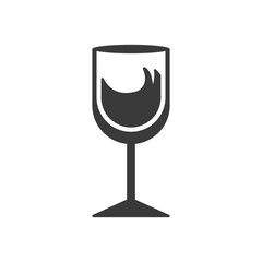 Wine glass cup glyph icon.Vector illustration.