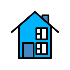 blue house icon
