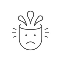 Mental problem line outline icon