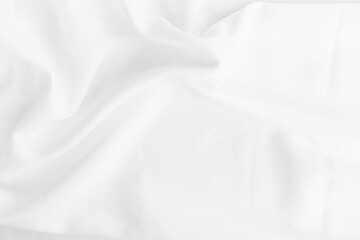 Elegant white silk, gray-white satin texture with white silk cloth background can be used as a background.