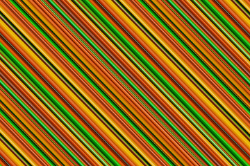 bright geometric pattern of multi-colored oblique lines, red and green stripes