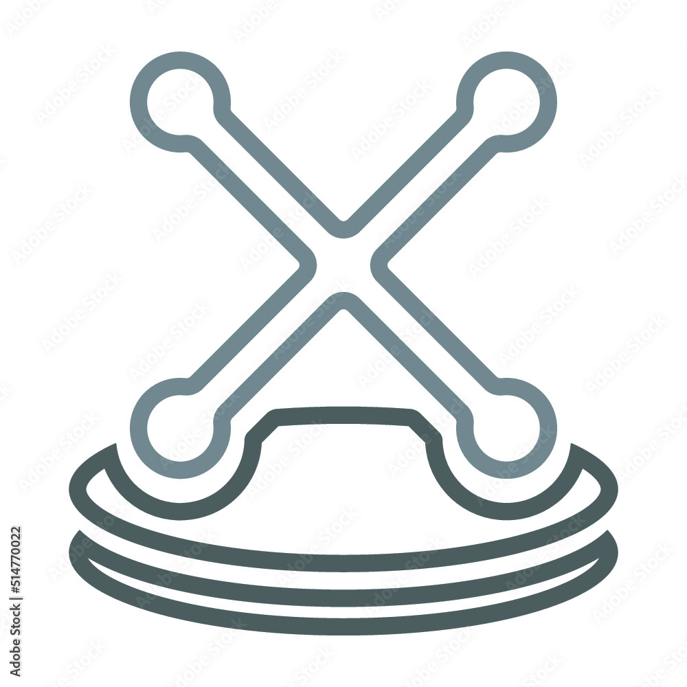 Aufkleber 3d check wrong icon isolated on white background. negative check list button choice for false, corre