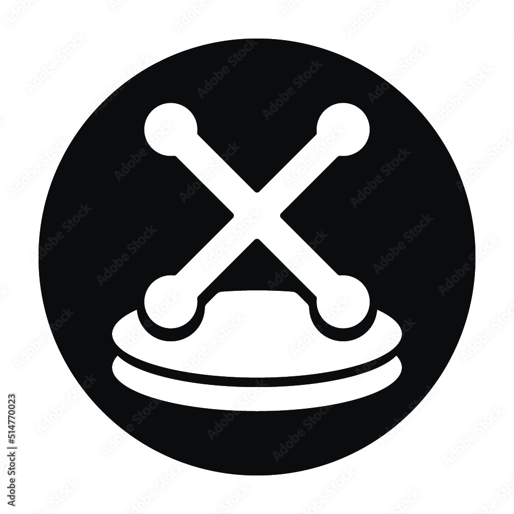Aufkleber 3d check wrong icon isolated on white background. negative check list button choice for false, corre