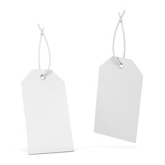 Blank paper price tag, clothing label