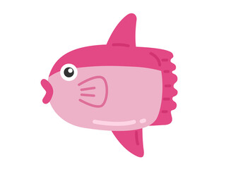 ピンク色のマンボーのイラスト