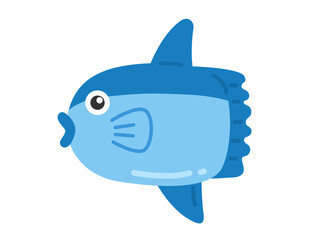 青色のマンボーのイラスト