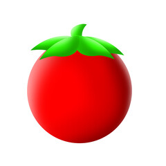 a fresh red tomato in vector ilustration