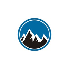 Obraz premium mountain and water logo template