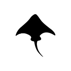 Stingray Silhouette Vector. Best Stingray Icon Illustration On White Background